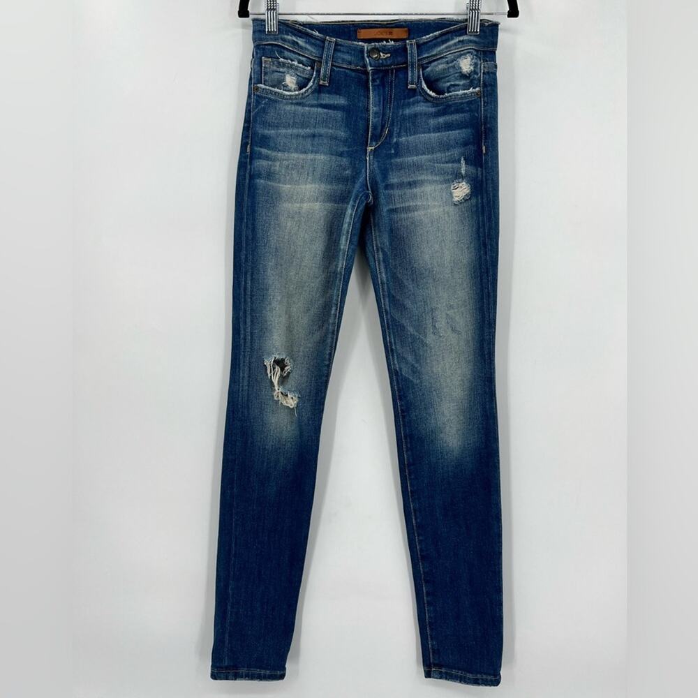 Joe’s Jeans Skinny Ankle Vintage Reserve Distressed Stretch Pockets Blue Size 25